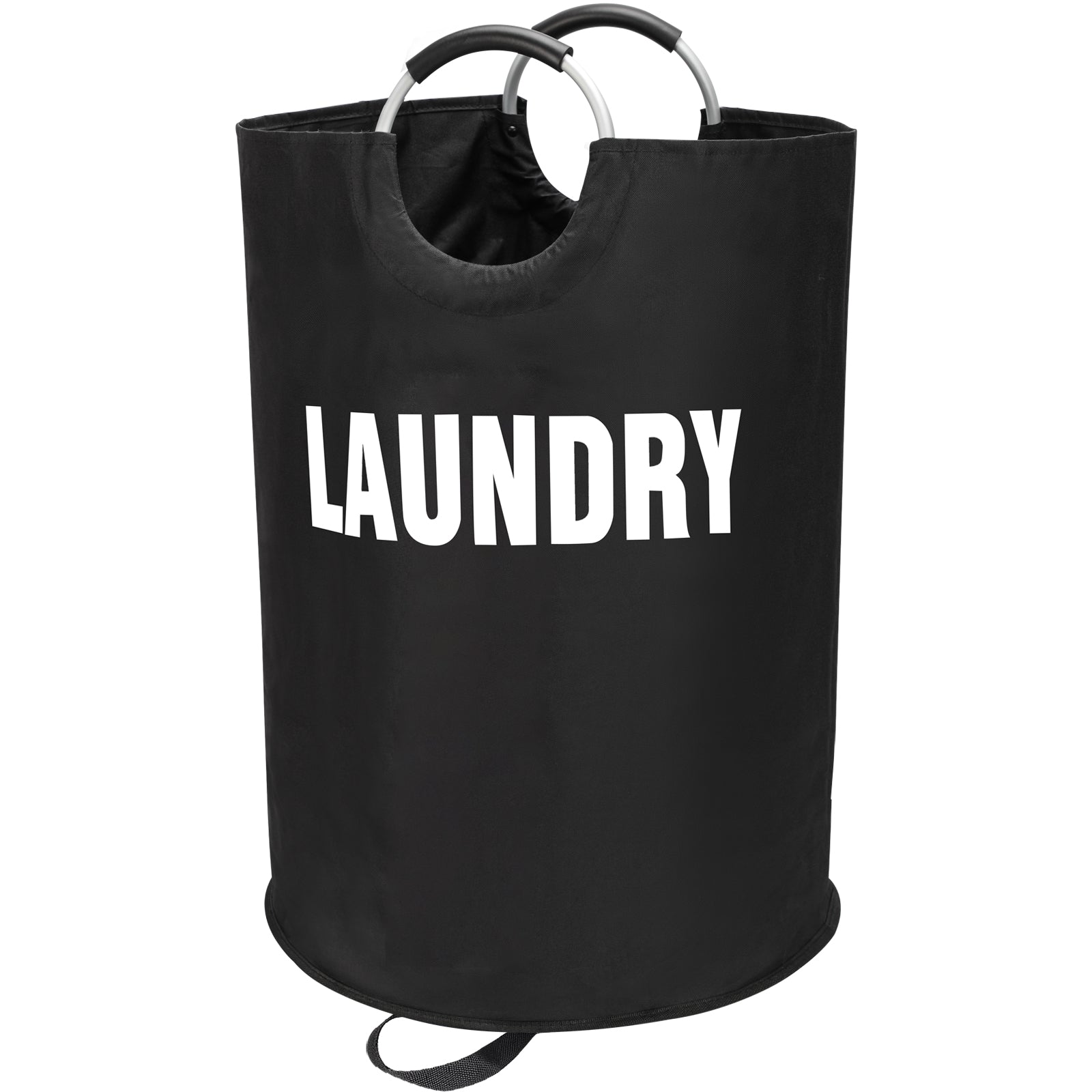 Maxsilan 90L/125L/160L Large Laundry Basket, Freestanding Tall Clothes Hamper, Collapsible Laundry Bag, Black