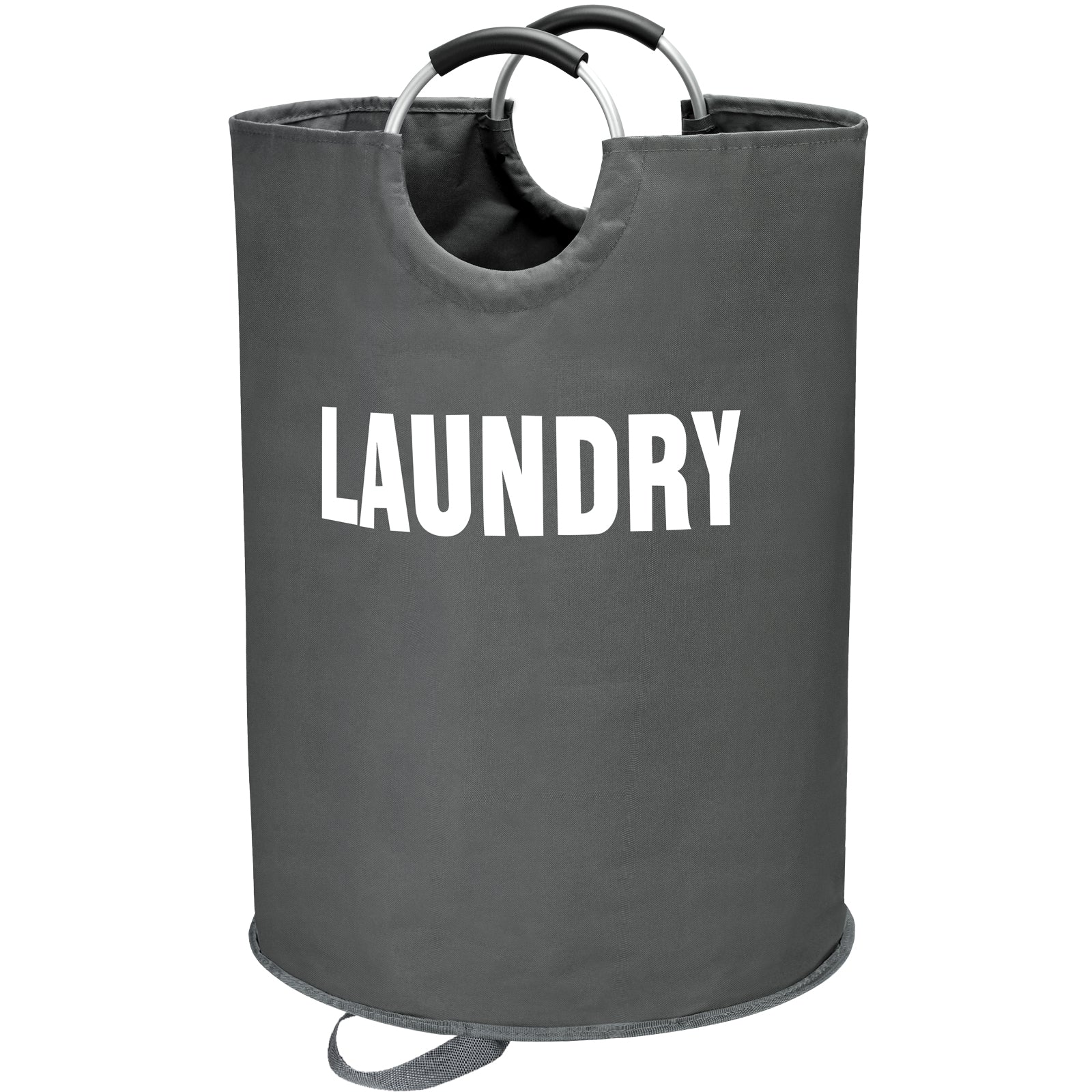 Maxsilan 90L/125L/160L Large Laundry Basket, Freestanding Tall Clothes Hamper, Collapsible Laundry Bag, Dark Grey