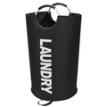Maxsilan 90L/125L/160L Large Laundry Basket, Freestanding Tall Clothes Hamper, Collapsible Laundry Bag, Black