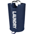 Maxsilan 90L/125L Large Laundry Basket, Freestanding Tall Clothes Hamper, Collapsible Laundry Bag, Dark Blue