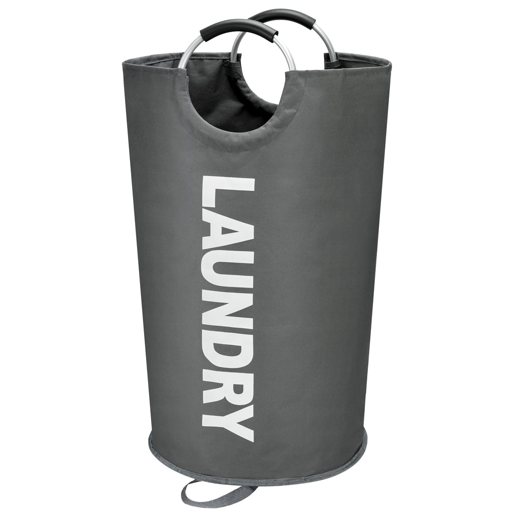 Maxsilan 90L/125L/160L Large Laundry Basket, Freestanding Tall Clothes Hamper, Collapsible Laundry Bag, Dark Grey