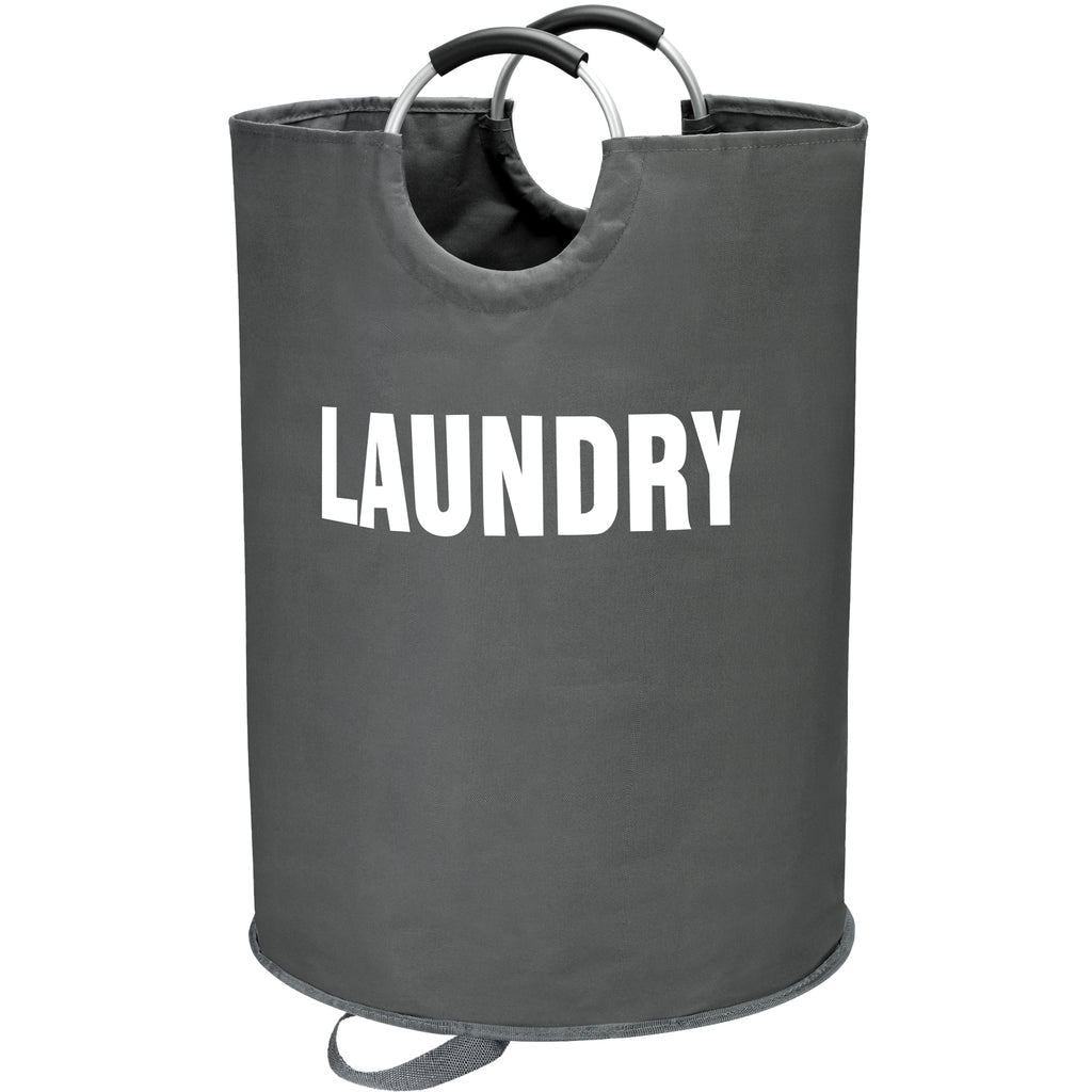 Maxsilan 90L/125L/160L Large Laundry Basket, Freestanding Tall Clothes Hamper, Collapsible Laundry Bag, Dark Grey