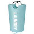 Maxsilan 90L/125L Large Laundry Basket, Freestanding Tall Clothes Hamper, Collapsible Laundry Bag, Light Blue